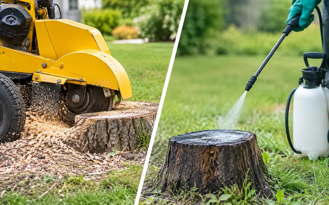 Stump Grinding Versus Chemical Removal Compared